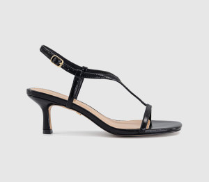 OFFICE Womens Mystery T Bar Heeled Sandals Black, 7