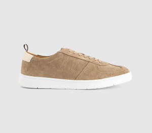 OFFICE Mens Carson Suede Trainers Beige Natural, 11