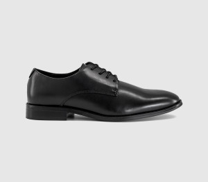 OFFICE Mens Maidstone Plain Toe Derby Lace Up Shoes Black, 12