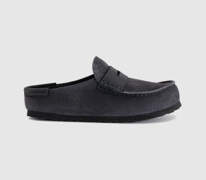 Birkenstock Womens Naples Mixed Clogs Charcoal Grey, 8