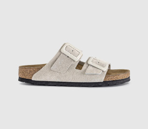 Birkenstock Womens Arizona CB Sandals Oyster Suede Natural, 7