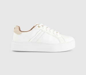 OFFICE Womens Truce Platform Trainers White, 7