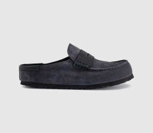 Birkenstock Mens Naples Mixed Clogs Charcoal In Grey, 8