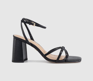 OFFICE Womens Happen Block Heel Strappy Sandals Black, 8