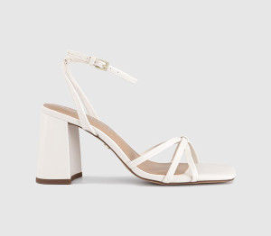 OFFICE Womens Happen Block Heel Strappy Sandals Cream Natural, 8