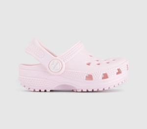 Crocs Kids Classic Hearts Cut Out Clogs Toddlers Bubble Ice Pink, 10 Youth