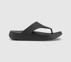 Crocs Womens Getaway Triangle Flip Flops Black, 3