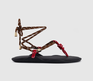 Flowze Womens Flo Twin Sandals Raspberry Brown Red, 4