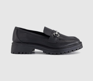 OFFICE Womens Flight Chunky Snaffle Loafers Black, 3