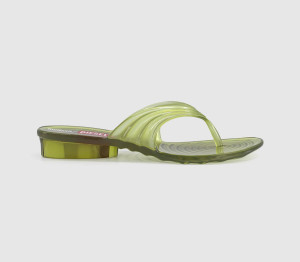 Melissa Womens X Diesel Quantum Thong Sandals Transparent Yellow, 7