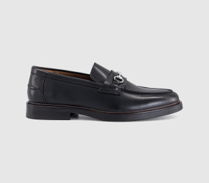 OFFICE Mens Maximus Snaffle Loafers Black Leather, 8