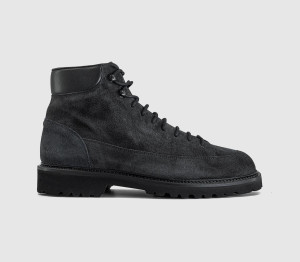 Common Projects Mens Hiker Piuma Boots Dark Grey Suede, 8