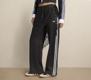Adidas Womens Lace Firebird Loose Track Pants Night Brown, XS
