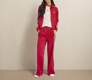 Adidas Womens Firebird Track Bottom Team Victory Red White, L