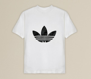 Adidas Womens Momogram Tee White Black, L