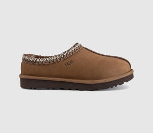 UGG Womens Tasman II Nubuck Slippers Dark Chestnut Tan, 4