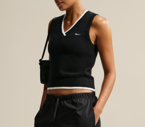Nike Womens Knit Vest Black White, L