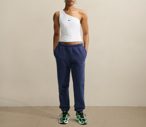 Nike Womens Asymetric One Shoulder Tank White Black, S