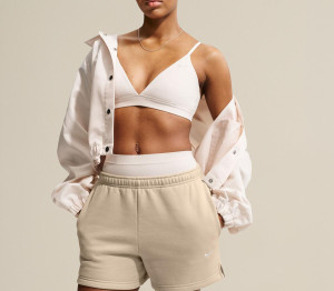 Nike Womens Oversized Short Cream Linen Natural, S