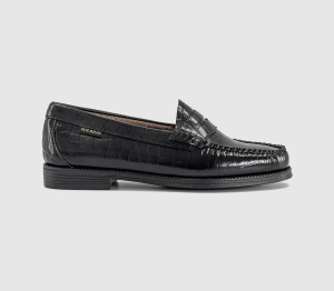 G.H Bass Weejun II Penny Exotic Loafers Black, 8