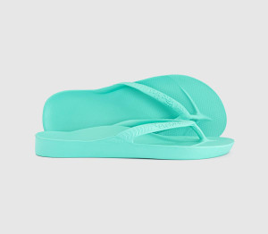Archies Womens Flip Flops Mint Green, 6