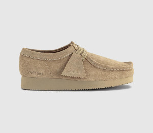 Clarks Originals Womens Wallebee Lite Trainers Maple Suede Natural, 5