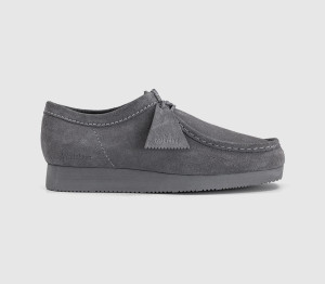 Clarks Originals Mens Wallebee Lite Shoes Grey Suede, 10