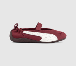 Puma Womens Speedcat Ballet Fleur Trainers Wine Red White, 6