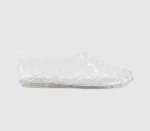 Juju Womens Kris Shoes Clear White, 7