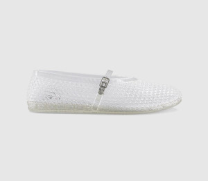 Juju Womens Mila Shoes Clear White, 7