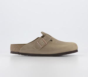 Birkenstock Boston Mens Brown Leather Clogs, Size: 10.5