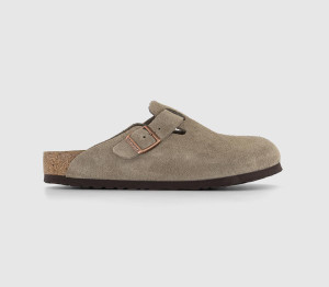 Birkenstock Mens Boston Clogs M Taupe In Natural, 7.5