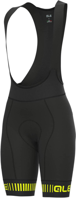 Strada PR-R Womens Bibshorts, Black/Yellow, S