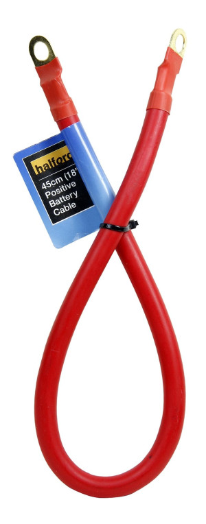 Halfords Positive Battery Cable 45cm (18 inch)