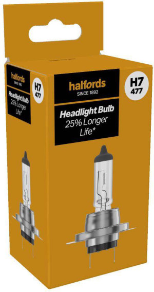 Halfords H7 477 Car Headlight Bulb Single Pack