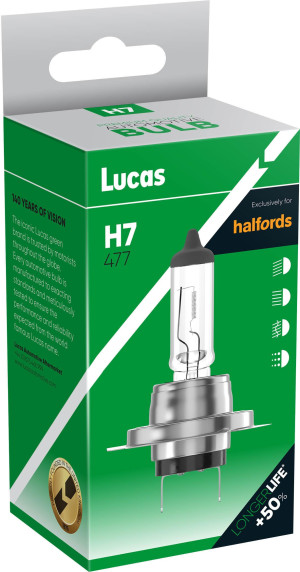 Lucas H7 477 Headlight Bulb Single Pack