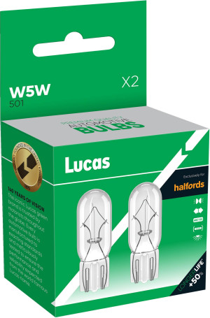 Lucas 501 W5W Car Bulb Twin Pack