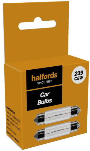 Halfords 239 C5W Car Bulb Twin Pack