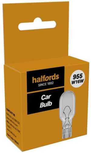 Halfords 955 W16W Car Bulb Single Pack