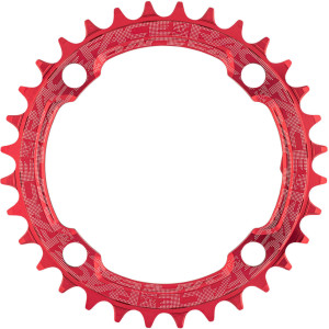 Race Face 1x Narrow Wide Single Chainring 104 BCD, 36T, Red