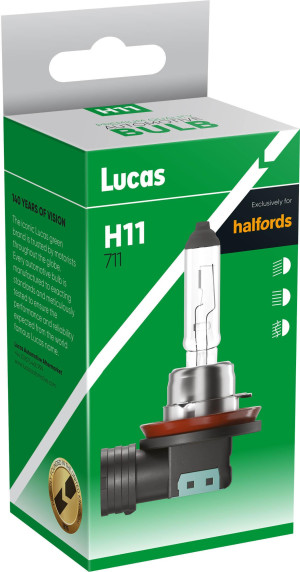 Lucas 711 H11 Headlight Bulb Single Pack