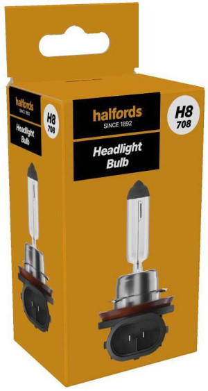 Halfords H8 708 Car Headlight Bulb Single Pack