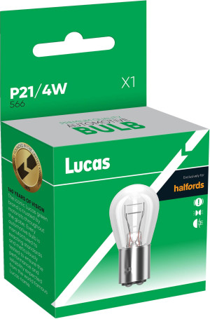 Lucas 566 P21/4W Car Bulb Single Pack
