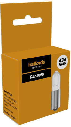 Halfords 434 H6W Car Bulb Single Pack