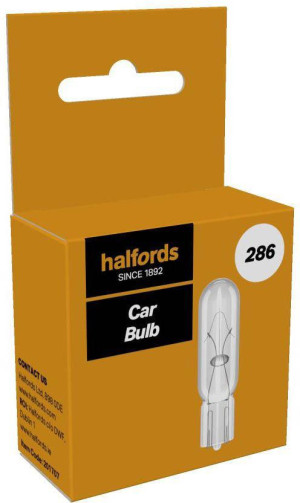 Halfords 286 Car Bulb Single Pack