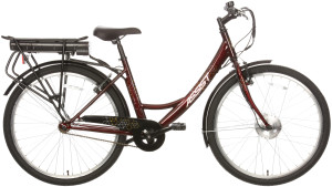 Assist Step-Thru Electric Hybrid Bike - Brown
