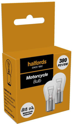 Halfords 380 Motorcycle Bulb Twin Pack