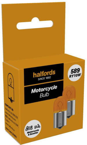 Halfords 589 Motorcycle Headlight Bulb Single Pack