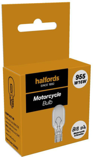 Halfords 955 Motorcycle Bulb Twin Pack