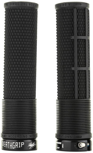DMR DeathGrip Thick Flangeless Grips (Black)| MTB Handlebar Grips